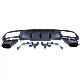 AMG Mercedes E-Class W213 E63S Rear Bumper Kit - Black Tips