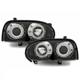 Zwarte koplampen Angel eyes voor VW Golf 3 1991-1997