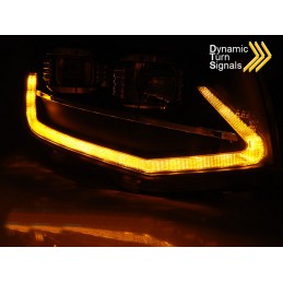 DYNAMIC LED-strålkastare fram för VW T6 2015-2019 - Svart