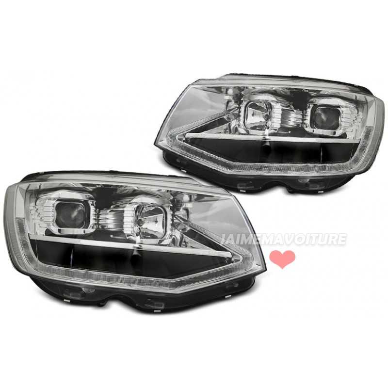 Faros LED DYNAMIC para VW T6 2015-2019 - Negro