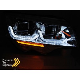 DYNAMIC LED-strålkastare fram för VW T6.1 2020-2024 - Krom