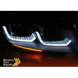 Phares avants LED DYNAMIQUE pour VW T6.1 2020-2024 - Chrome