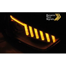 Svarta LED-strålkastare för AUDI A4 B8.5 2011-2015