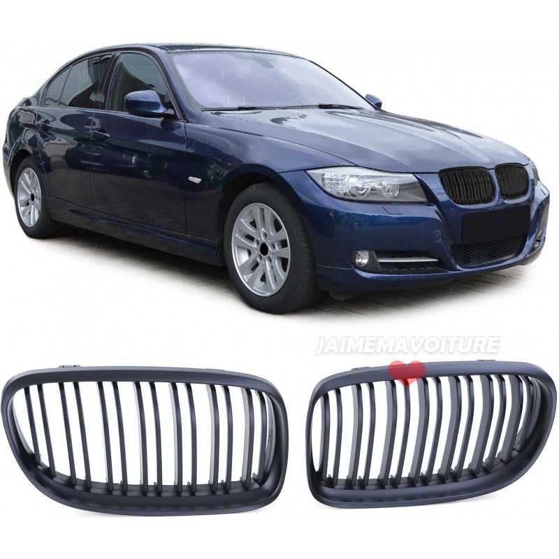 Calandre noire mate double barre pour BMW Série 3 2008-2012