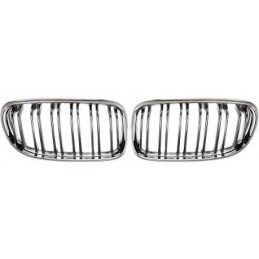 Dubbelstångad kromad tuninggrill för BMW 3-serie 2008-2012