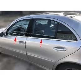 Esquema de cromo aluminio 4 piezas acero inoxidable MERCEDES E W211 clase de ventana de