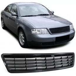 Svart grill utan logotyp till Audi A6 1997-2001