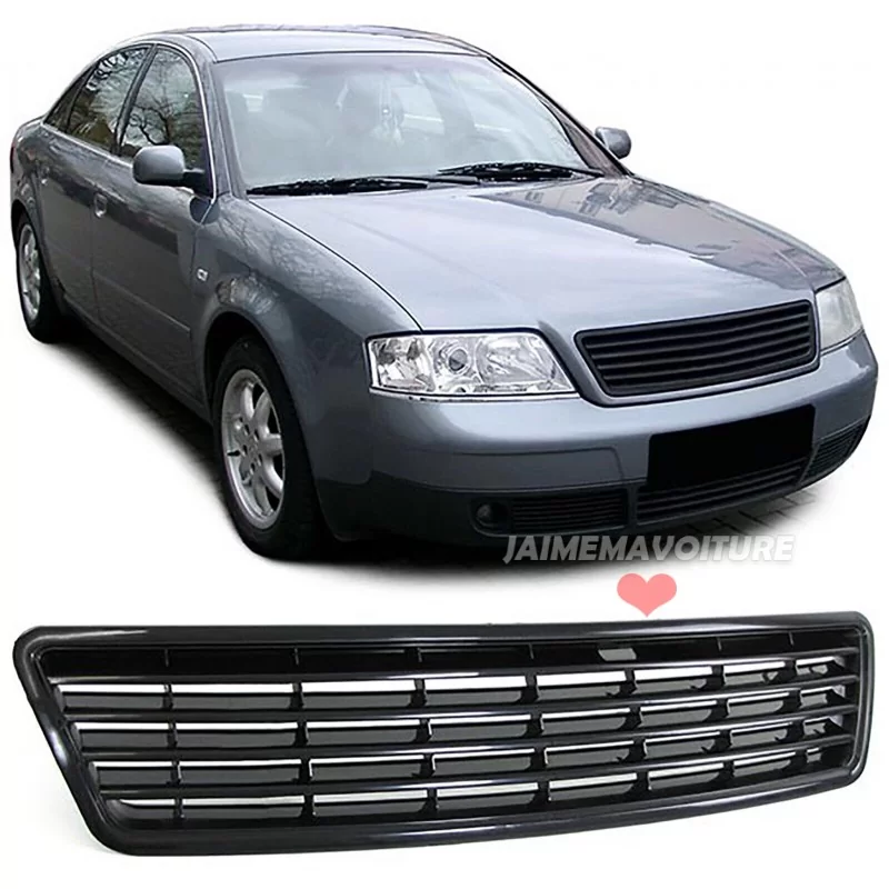 Svart grill utan logotyp till Audi A6 1997-2001