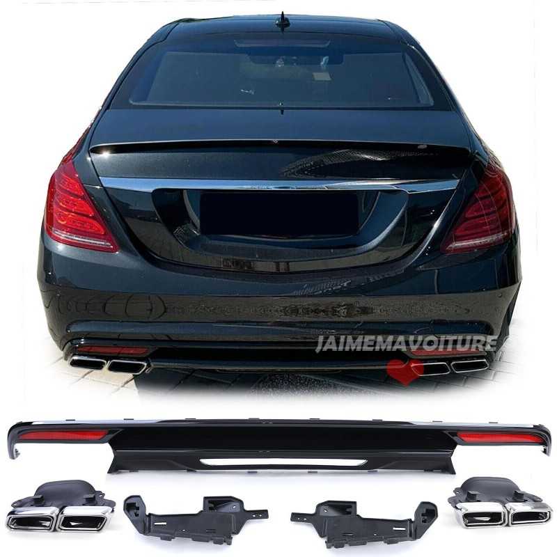 Rear bumper diffuser Mercedes E-class 2016-2020 look E63 - NORMAL (non-AMG)