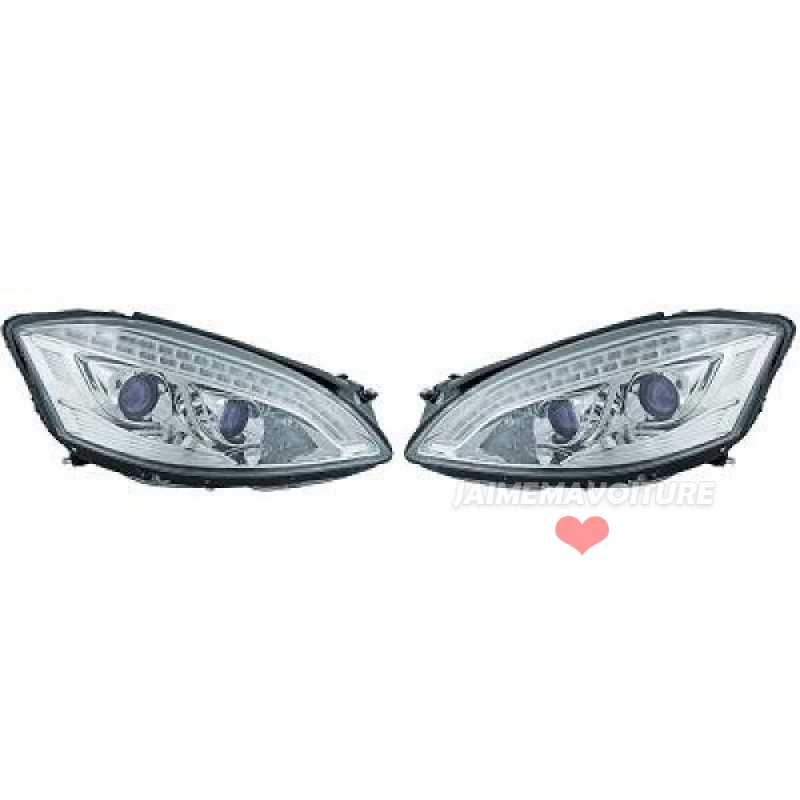 LED-frontljus till Mercedes S-klass W221 2005-2009