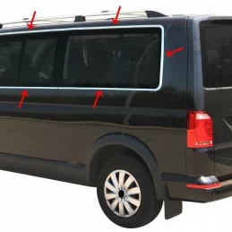 Outline of window chrome alu 14 Pcs stainless steel VW T5 MULTIVAN