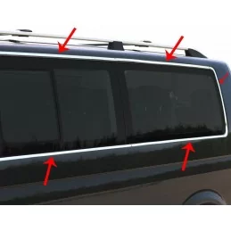 Gliederung der Fenster Alu 14 Pcs aus rostfreiem Chromstahl (doppelte Schiebetür) (LWB) VW T5 MULTIVAN