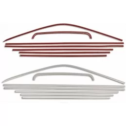 Fönsteromfattning kromad aluminium 14 st rostfritt stål (långt chassi) VW T5 TRANSPORTER