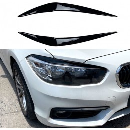 Paupières de phares noires vernies pour BMW Série 1 F20 F21 LCI