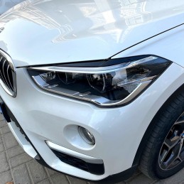 Paupières de phares noires pour BMW X1 2015-2019 F48