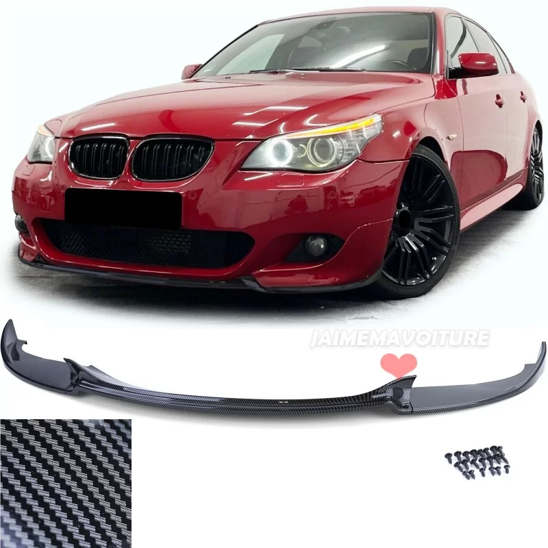 Carbon voorbumperblad voor BMW 5 Reeks Pack M 2007-2010