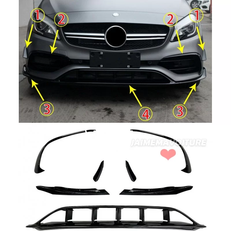 Aero påbyggnadssats för Mercedes A-klass AMG Facelift 2015-2018