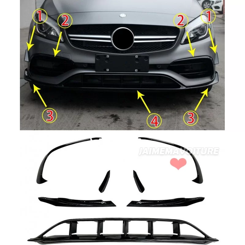 Kit aggiuntivo aerodinamico per Mercedes Classe A AMG Facelift 2015-2018