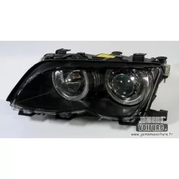 Fari anteriori Angel eyes BMW E46 Sedan fase 2 Nero