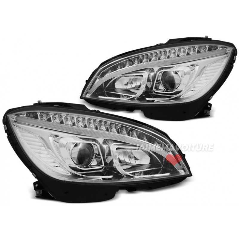 Fari tuning a LED per Mercedes Classe C 2007-2010