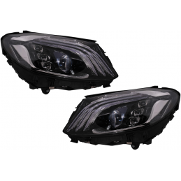 Svarta FULL LED-strålkastare fram för Mercedes C-klass W205 2014-2021