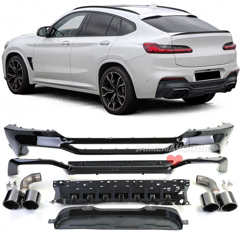 kit diffuseur look Performance + embouts noirs pour BMW X4 G02 2018 2021