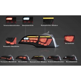 Svarta OLED-bakljus för Tesla Model 3 2017-2023