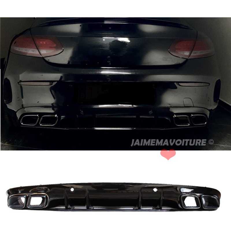 Diffuseur look C63 parechoc arrière AMG Mercedes Classe C C205 2014-2020