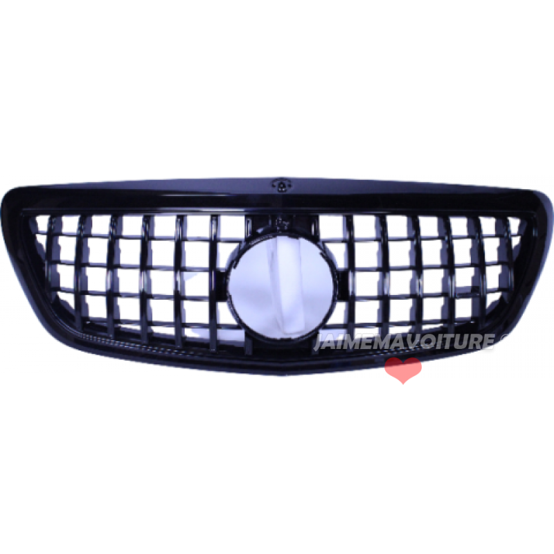 Svart panamericana-grill till Mercedes S-klass W222 2013-2020