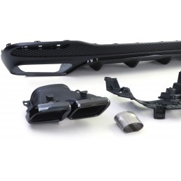 Black AMG end cap diffuser kit for GLS X166 2015 - 2019