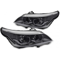 Phares avants 3D LED pour BMW Série 5 2003-2007