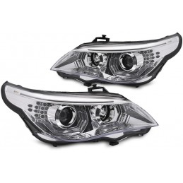 BMW Serie 5 2003 2004 2005 2006 2007 3D LED tuning fari anteriori