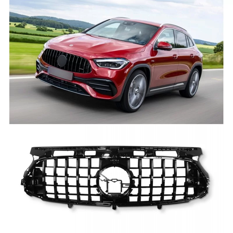 Svart PANAMERICANA GT-grill till Mercedes GLA AMG H247