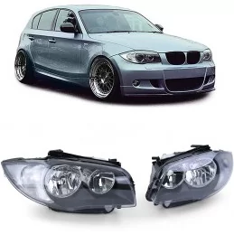 BMW 1-serie E87 - Svarta strålkastare fram