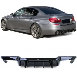 Sport diffuser in high-gloss black for BMW 5 Series F10 550i 550d pack M