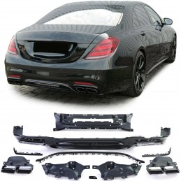 Diffuseur S63 pare-chocs arrière Mercedes S350 S450 S500 S600 W222 2017-2020