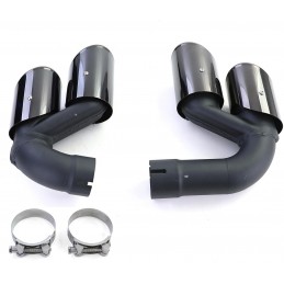 Double embouts d'échappement pour BMW X5 / X6 / X7 - Noir