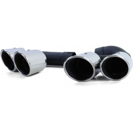 Dual Exhaust Tips for BMW xDrive 40i X5 / X6 / X7 - Black