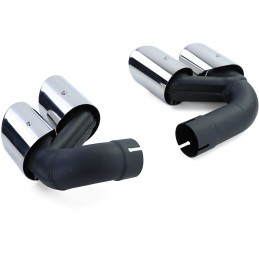 Dual Exhaust Tips for BMW xDrive 40i X5 / X6 / X7 - Black