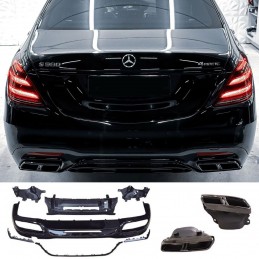 Diffuseur AMG S65 parechoc Mercedes S350 S450 S500 S600 W222 2017-2020