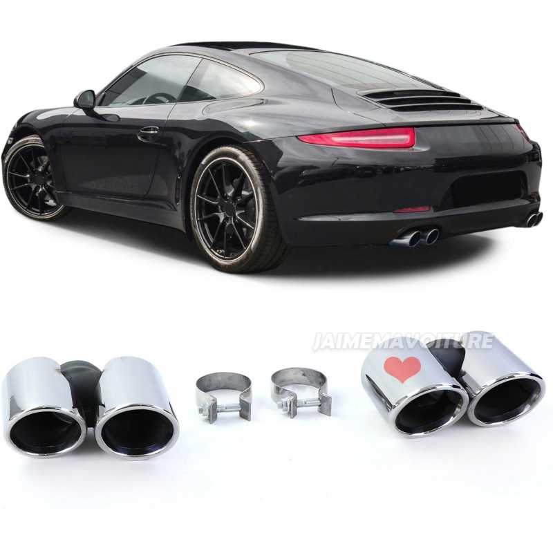 Schwarze Auspuffendrohre für Porsche 911 991 2011-2015 350PS