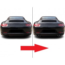 Black Exhaust Tips For Porsche 911 991 2011-2015 350hp