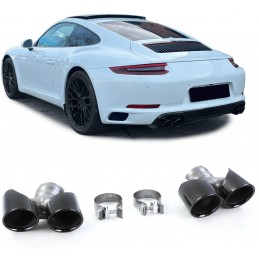 Puntas de escape de cánula para Porsche 911 991 2011-2015 350cv