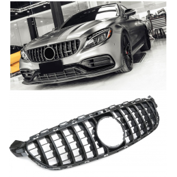 PANAMERICANA kylargrill till Mercedes C63 AMG 2014-2021 + AMG-märke - SVART