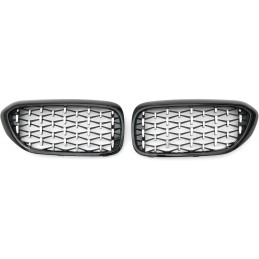 Grille for BMW 5 Series G30 black chrome 2016-2019