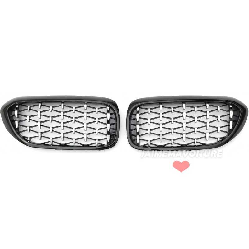 Diamantgrill för BMW 5-serie G30 G31 2007-2020 svart krom