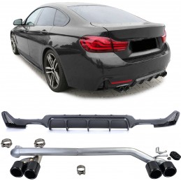 Carbon-Heckdiffusor-Kit + schwarze Auspuffendrohre BMW F32 F33 F36 425 428 430