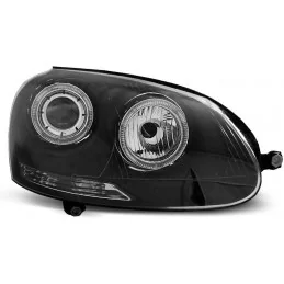 Angel Eyes black front headlights for Golf 5