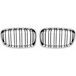 Grilles for BMW 1 series 2011-2015 - Double bar chrome