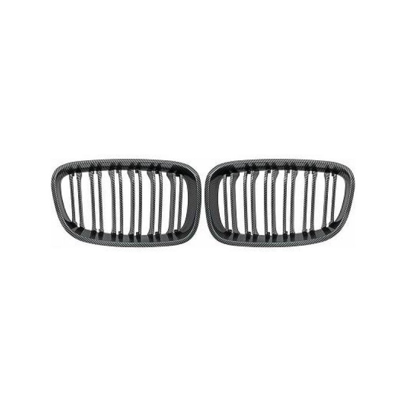 Grilles pour BMW série 1 2011-2015 - Double barre carbone